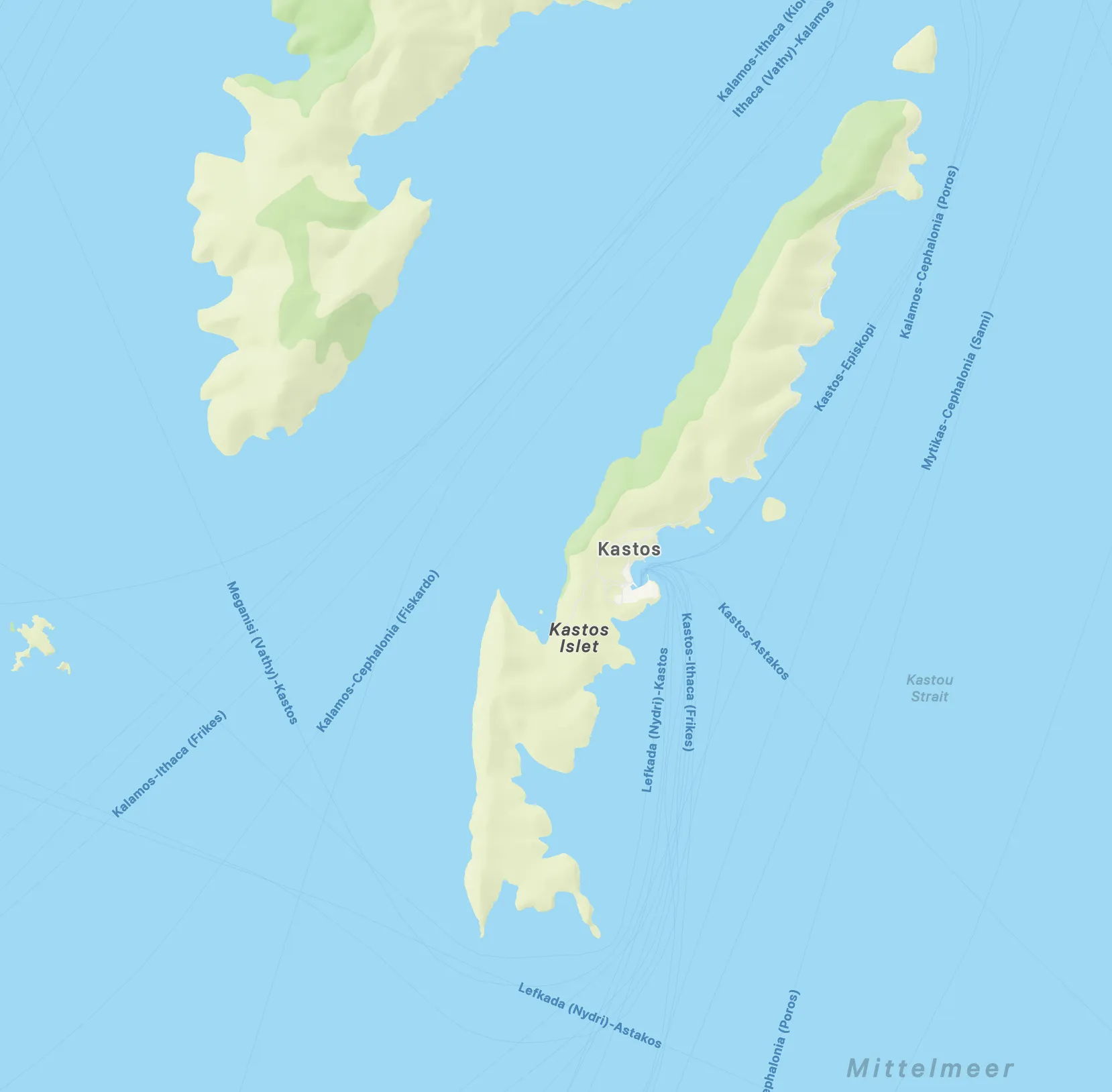 Geologische Formation der Insel Kastos